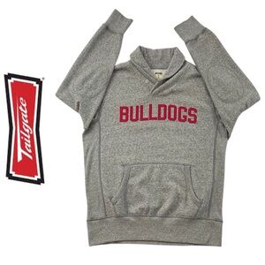 Tailgate “ Bulldogs “ Shawl-Neck Fleece Pullover